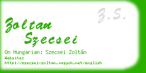 zoltan szecsei business card
